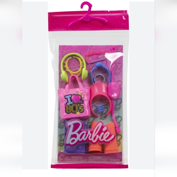 BARBIE  Doll Accessories with 1980s Retro Theme - Picture 1 of 5